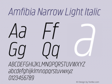 Ejemplo de fuente Amfibia Narrow #2