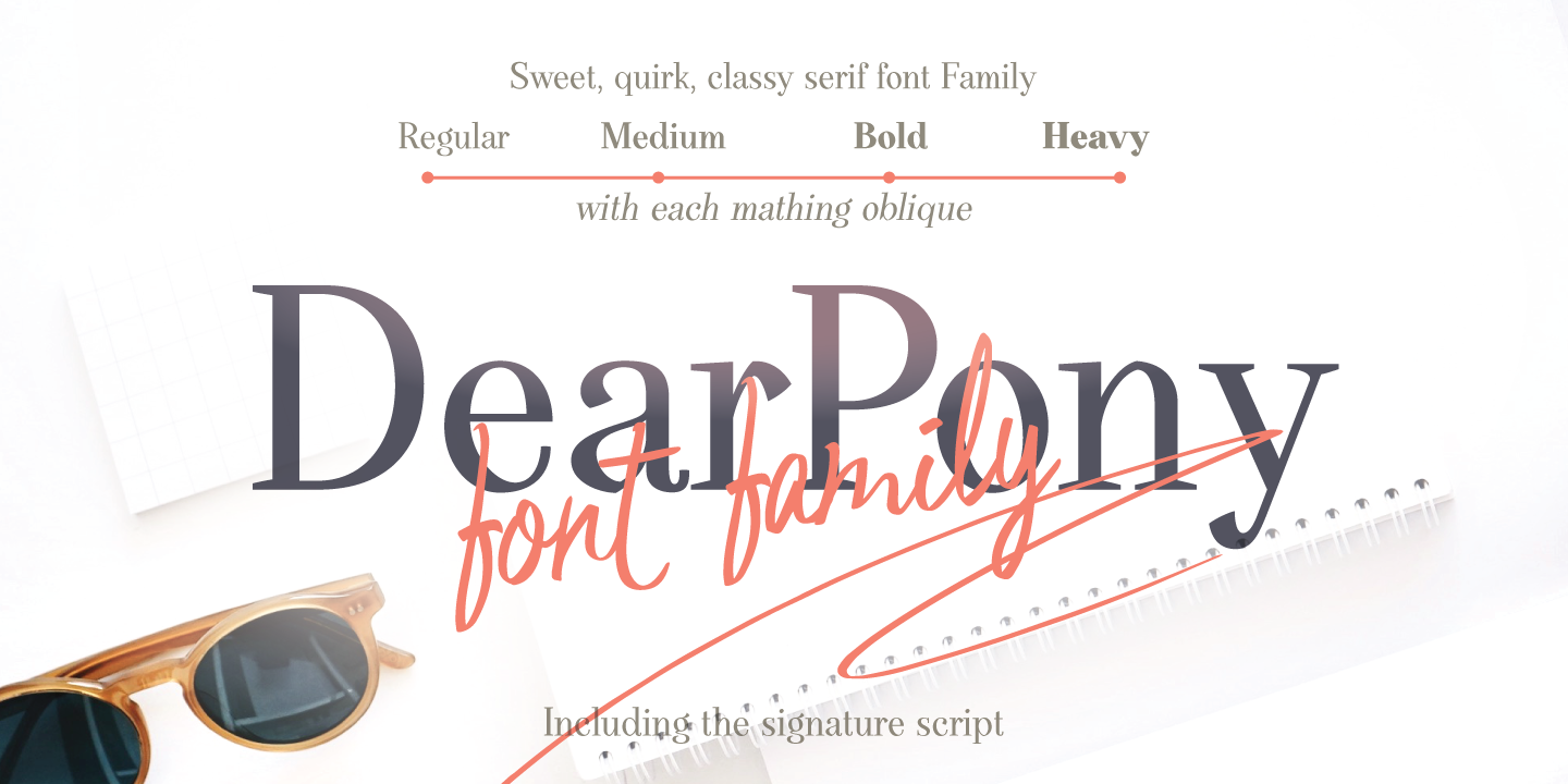 Ejemplo de fuente Dear Pony #1