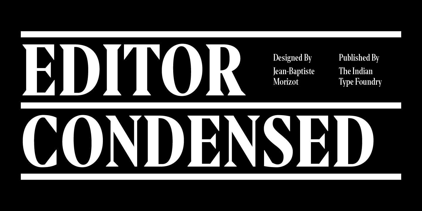 Ejemplo de fuente Editor Condensed #1