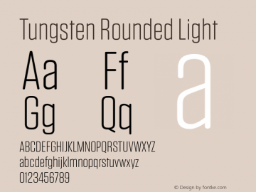 Ejemplo de fuente Tungsten Rounded #2