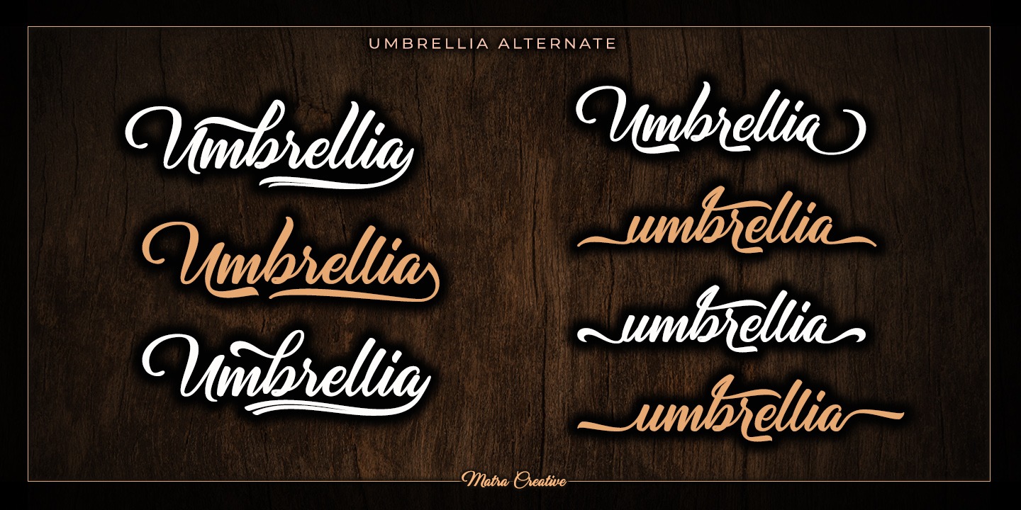 Ejemplo de fuente Umbrellia #4