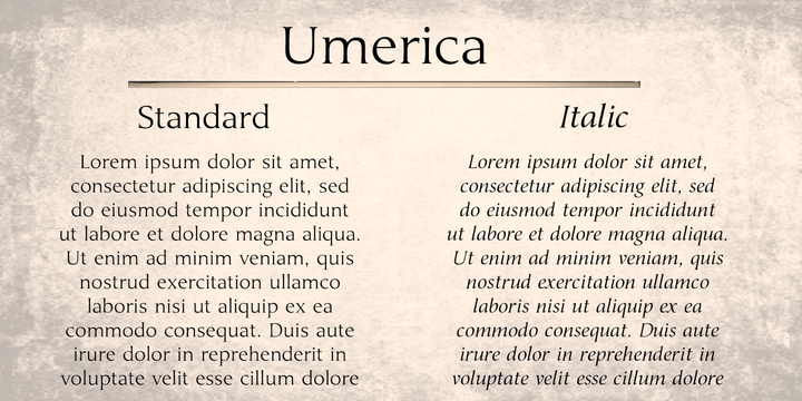 Ejemplo de fuente Umerica #2