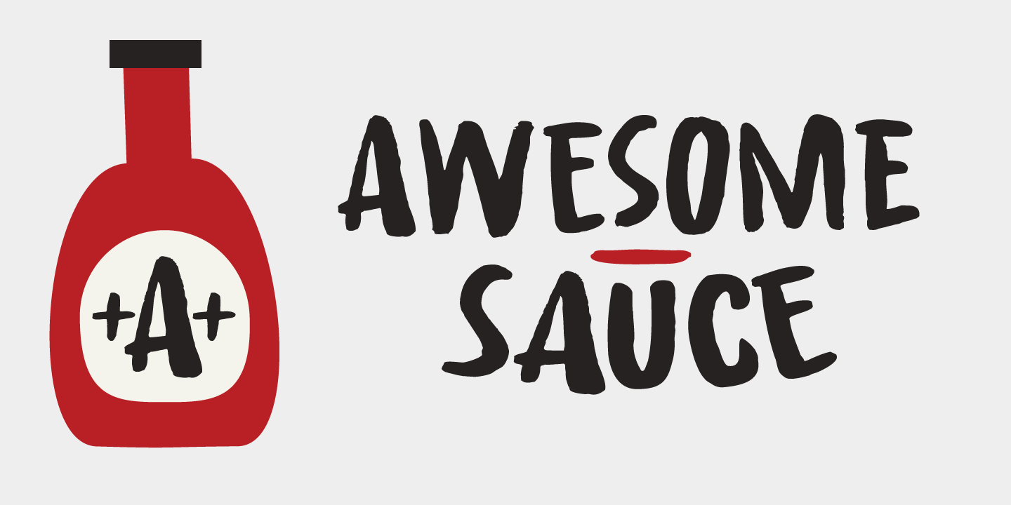 Ejemplo de fuente Awesome Sauce #1