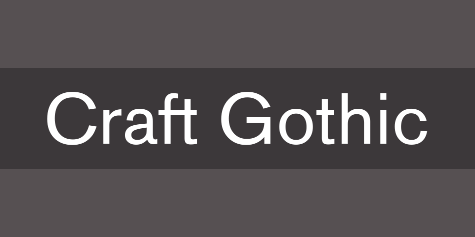 Ejemplo de fuente Craft Gothic #1