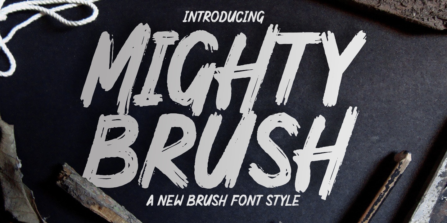 Ejemplo de fuente Mighty Brush #1