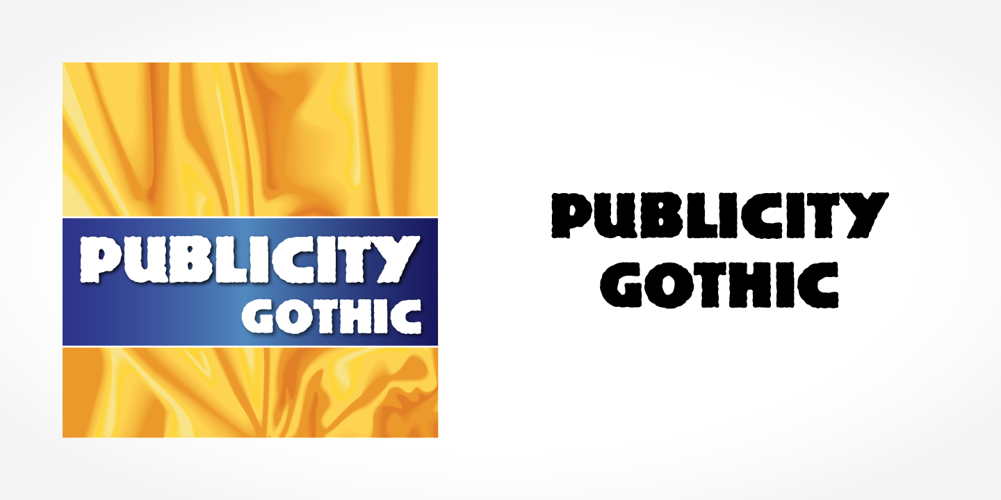 Ejemplo de fuente Publicity Gothic #1