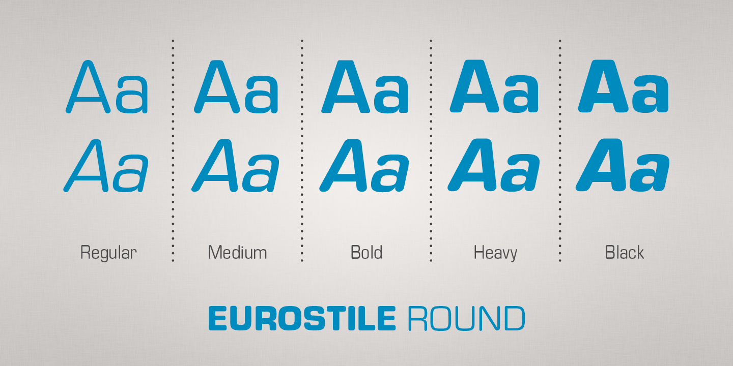 Ejemplo de fuente Eurostile Round #2