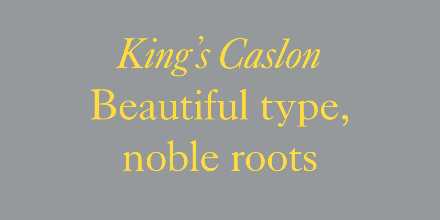 Ejemplo de fuente Kings Caslon #1