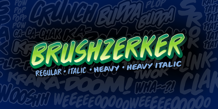 Ejemplo de fuente Brushzerker BB #1