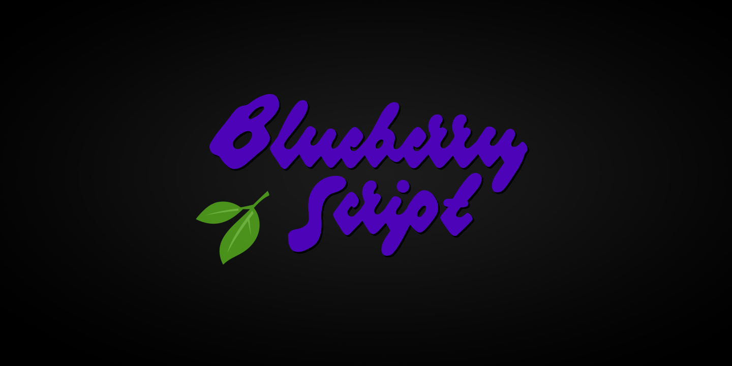 Ejemplo de fuente Blueberry Script #1