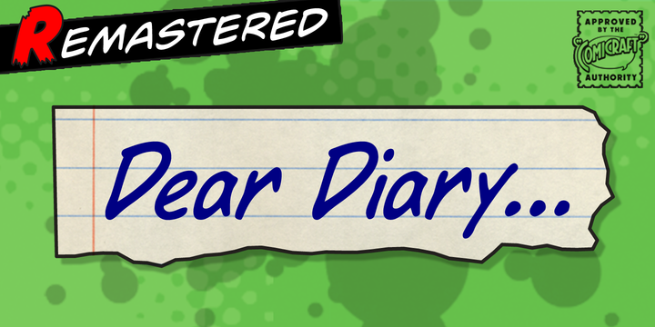 Ejemplo de fuente Dear Diary #1