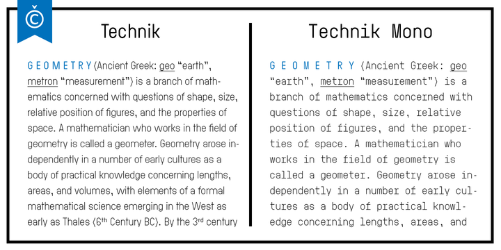 Ejemplo de fuente Technik Mono #4