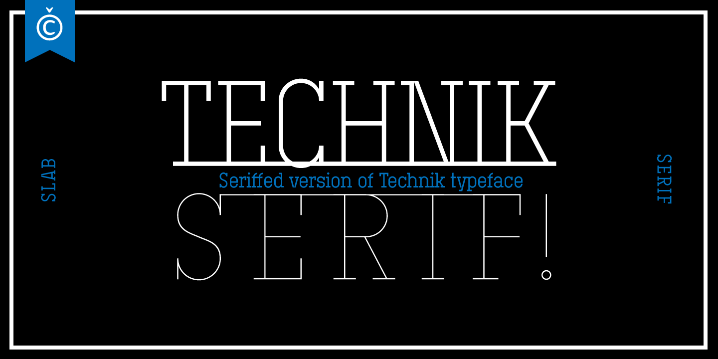 Ejemplo de fuente Technik Serif #1