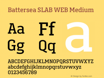 Ejemplo de fuente Battersea Slab #1