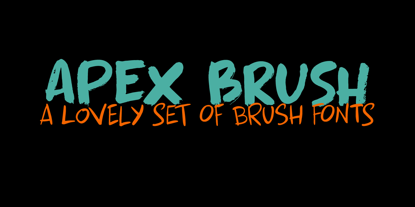 Ejemplo de fuente Apex Brush #1