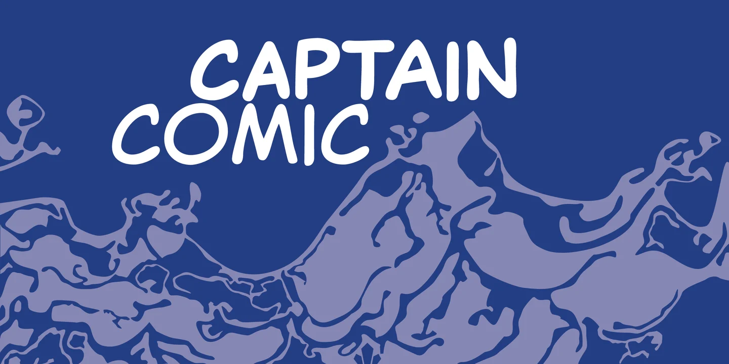 Ejemplo de fuente Captain Comic #1