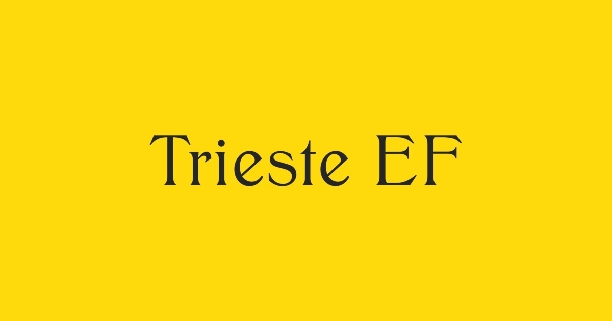 Ejemplo de fuente Trieste EF #1