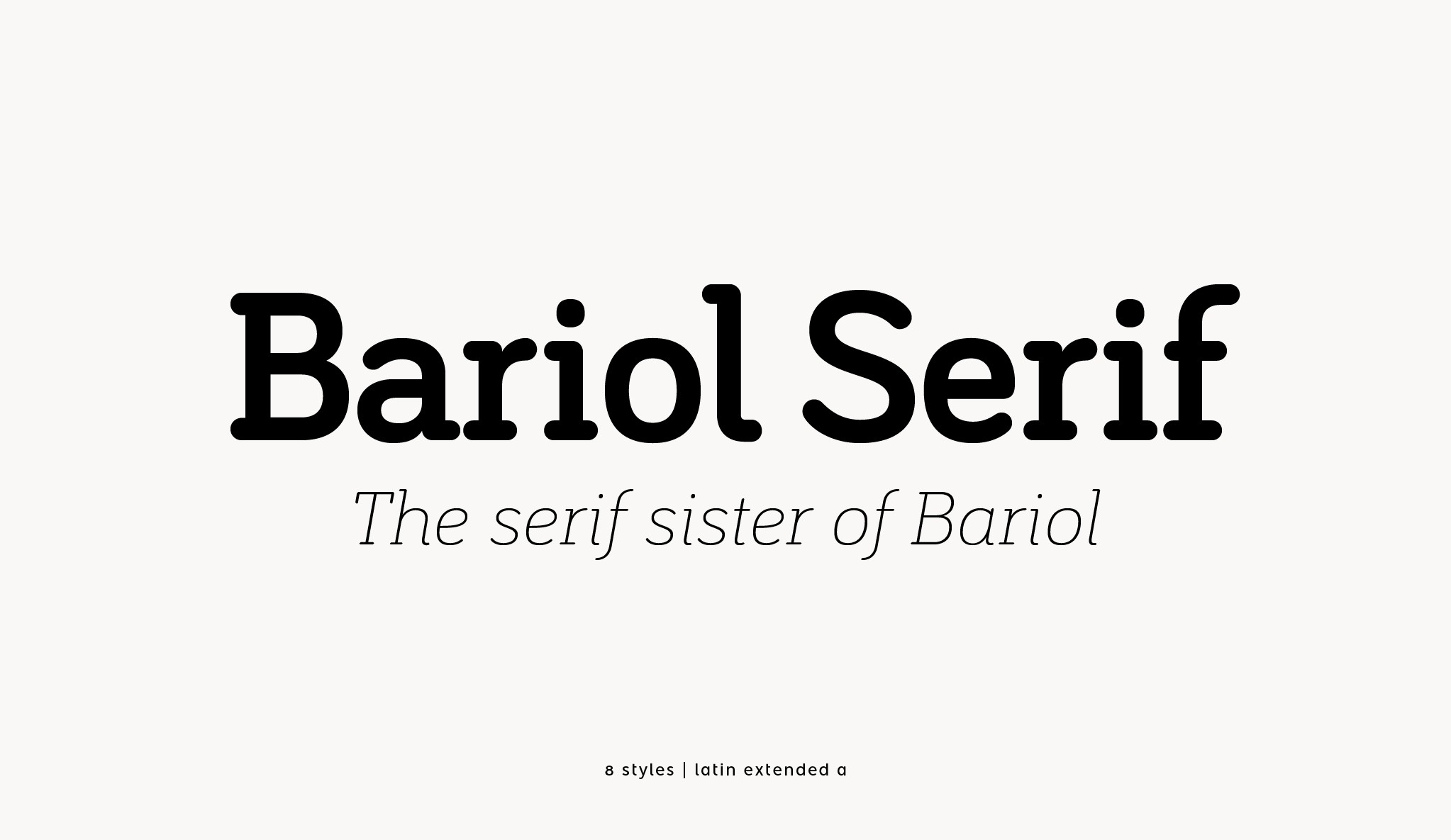 Ejemplo de fuente Bariol Serif #1