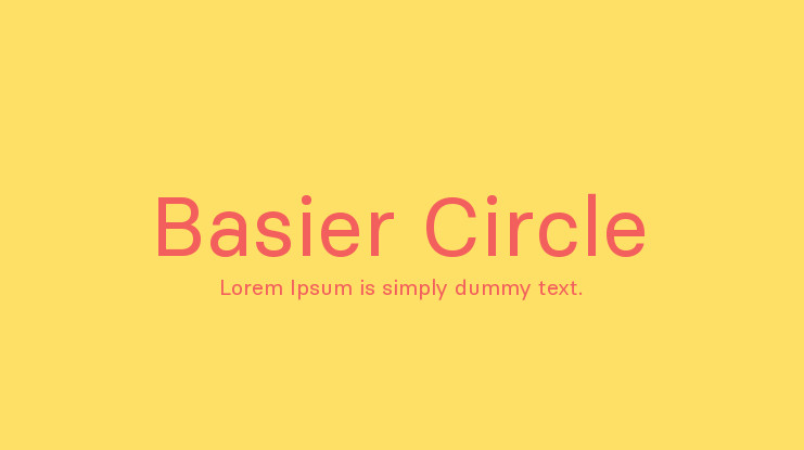 Ejemplo de fuente Basier Circle #1