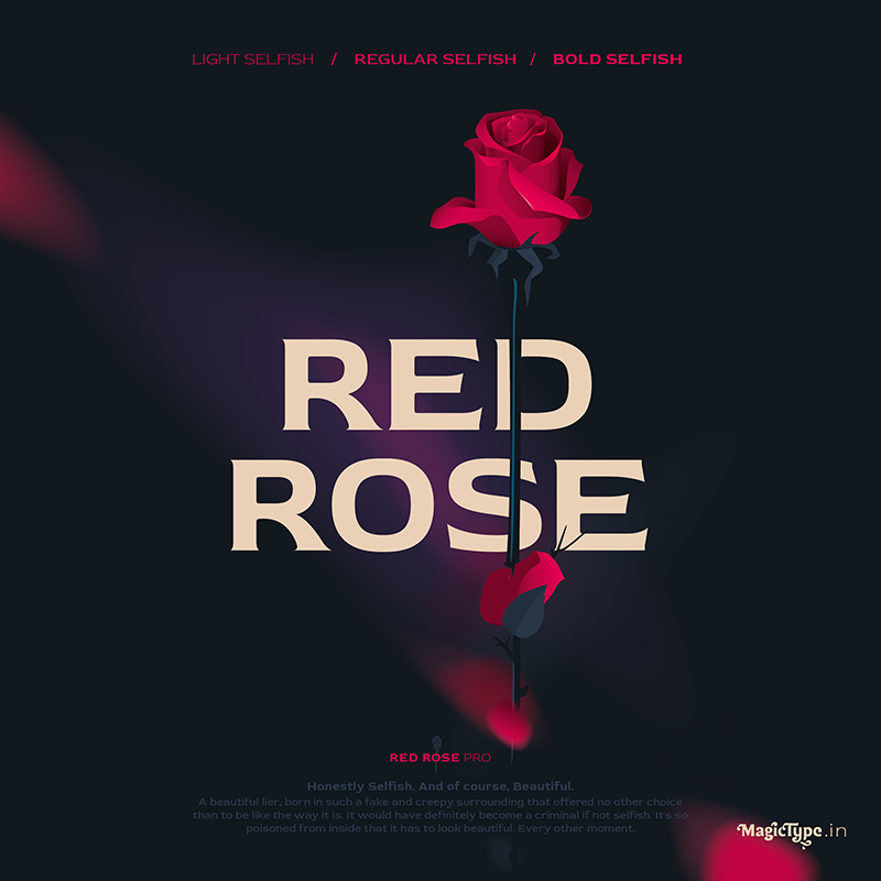 Ejemplo de fuente Red Rose #1