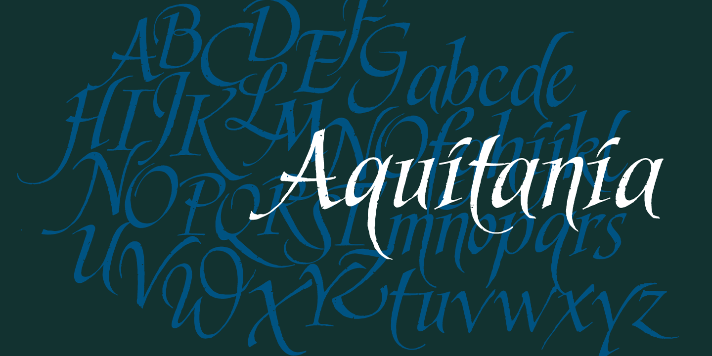 Ejemplo de fuente Aquitania Script #1