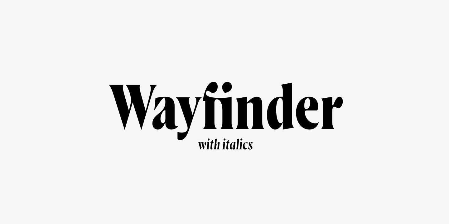 Ejemplo de fuente Wayfinder CF #1