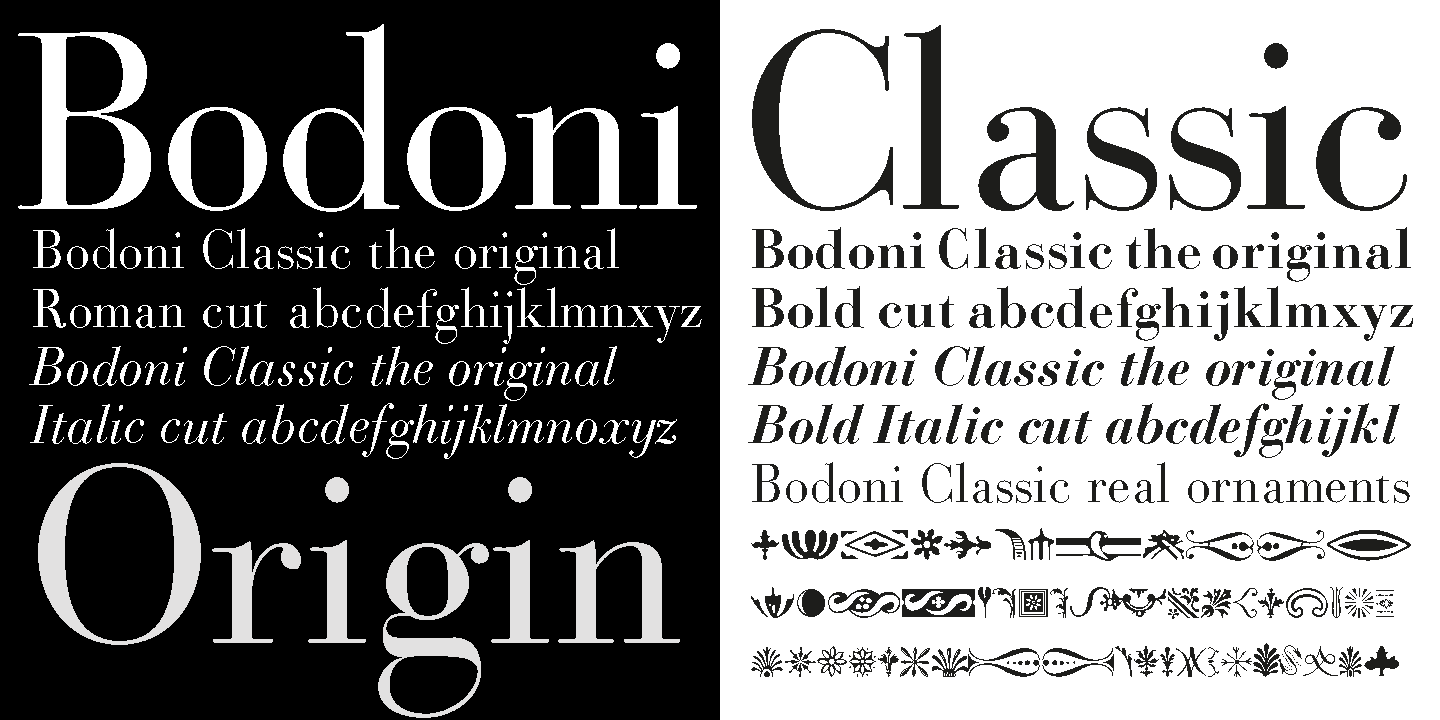 Ejemplo de fuente Bodoni Classic #1