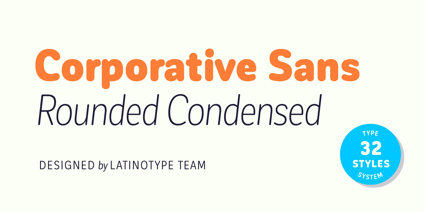 Ejemplo de fuente Corporative Sans Rounded Condensed #1