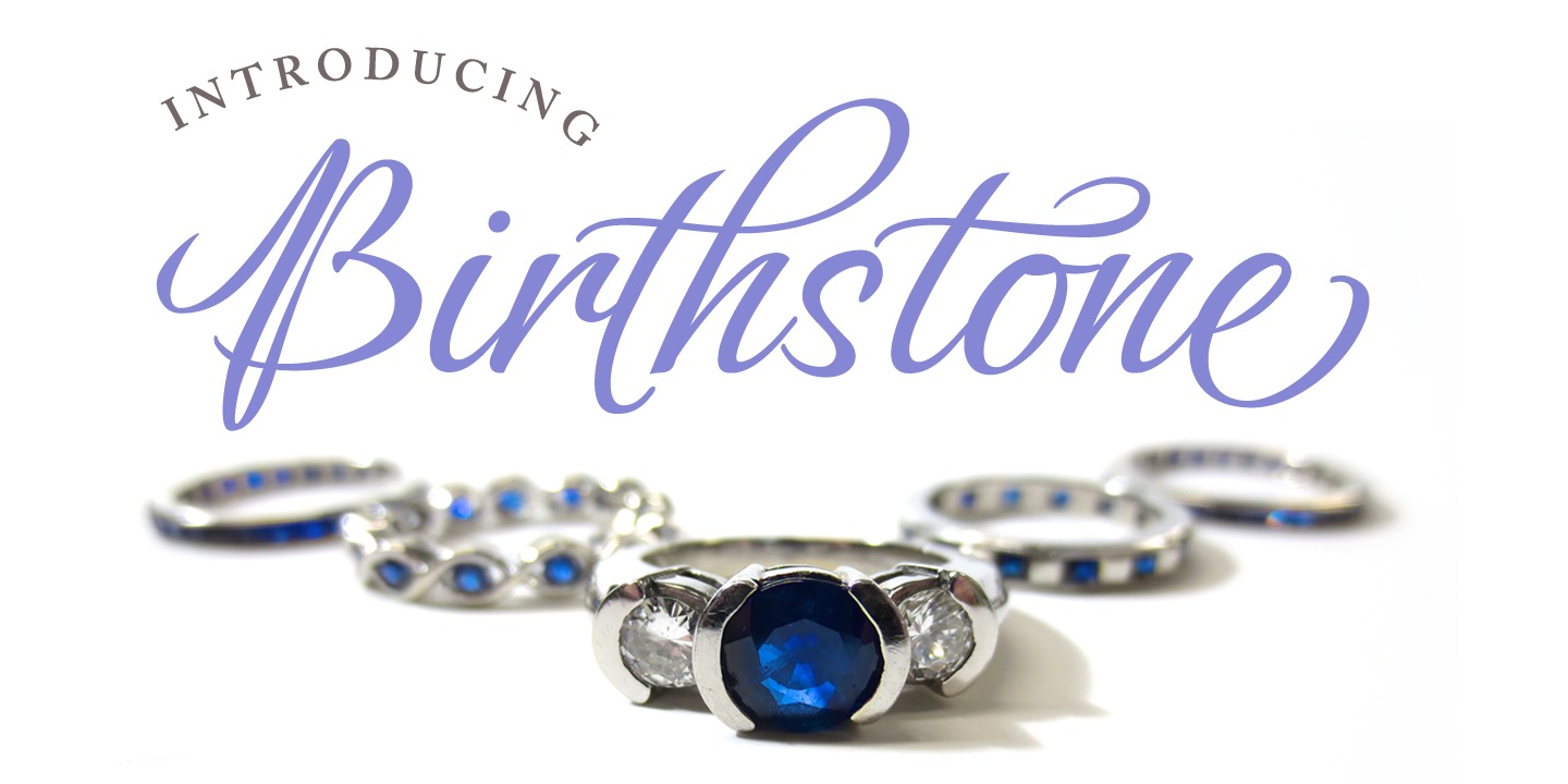 Ejemplo de fuente Birthstone #1