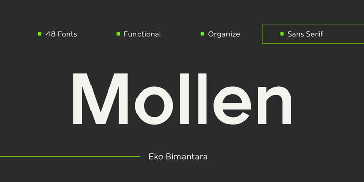 Ejemplo de fuente Mollen Condensed #1