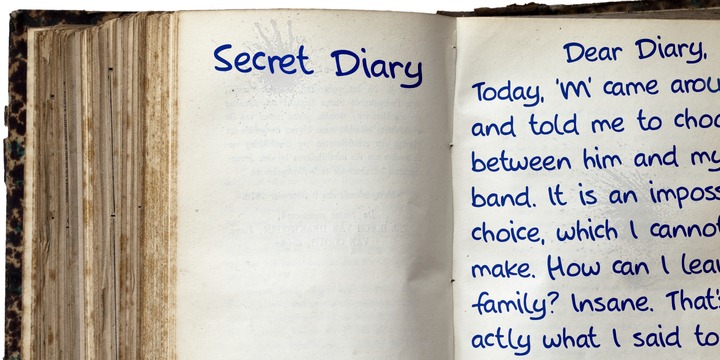 Ejemplo de fuente Secret Diary #3