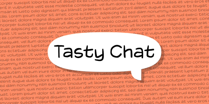 Ejemplo de fuente Tasty Chat #1