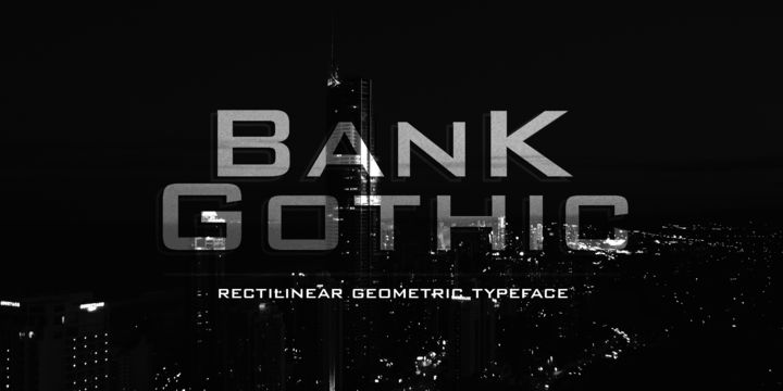 Ejemplo de fuente Bank Gothic #1