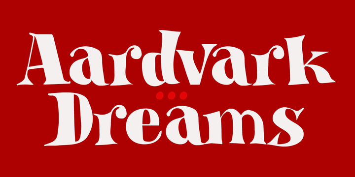 Ejemplo de fuente Aardvark Dreams #1