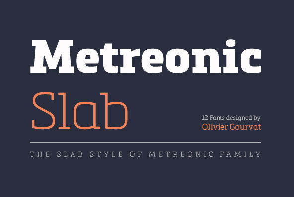 Ejemplo de fuente Metronic Slab Pro #1