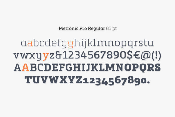 Ejemplo de fuente Metronic Slab Pro #3