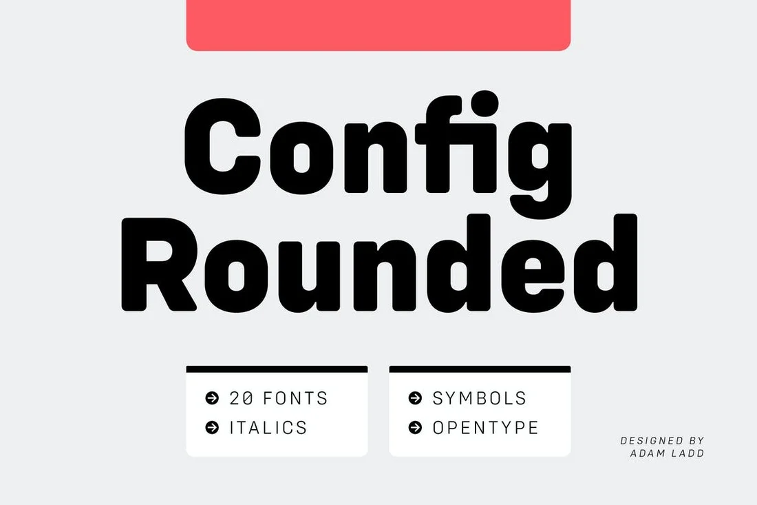 Ejemplo de fuente Config Rounded #1