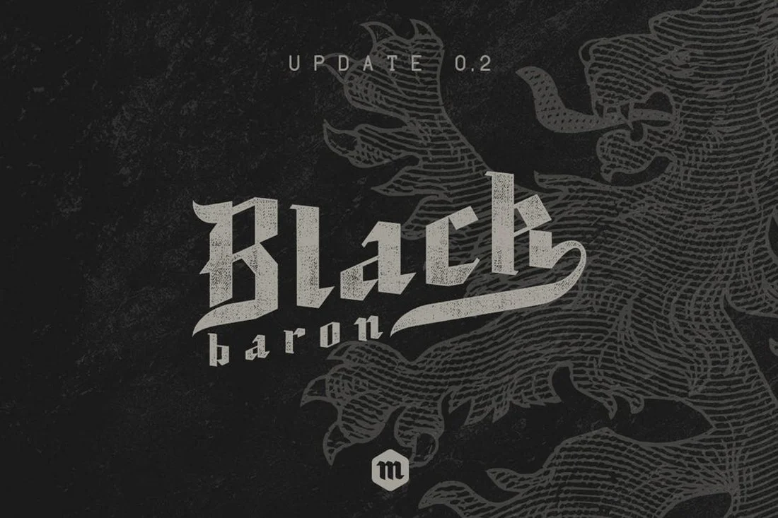 Ejemplo de fuente Black Baron #1