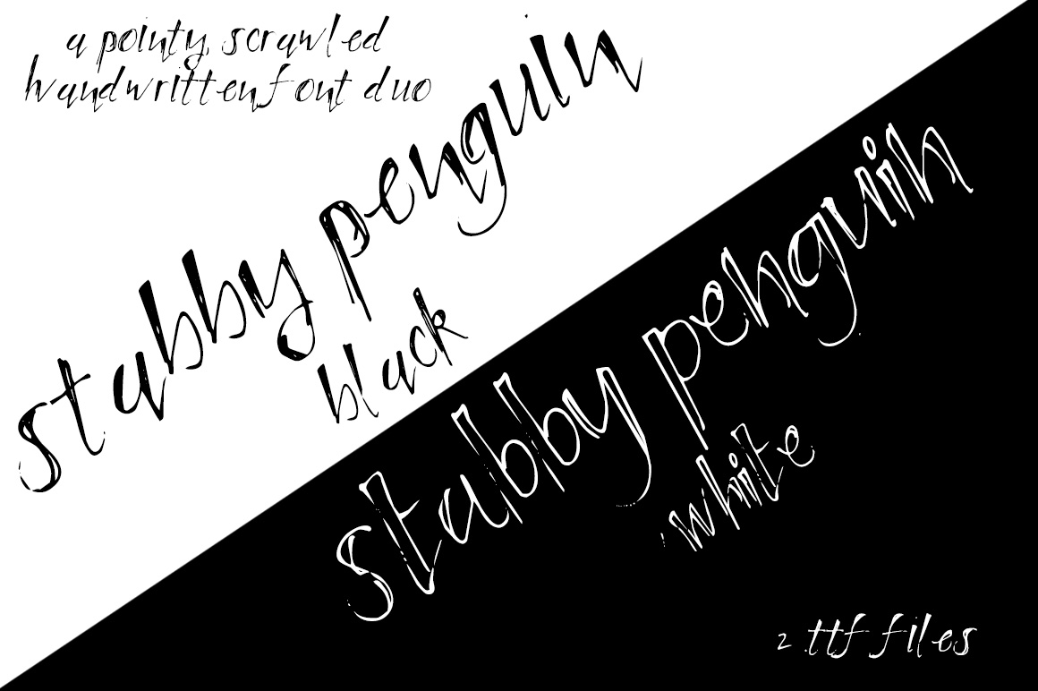 Ejemplo de fuente Stabby Penguin #1