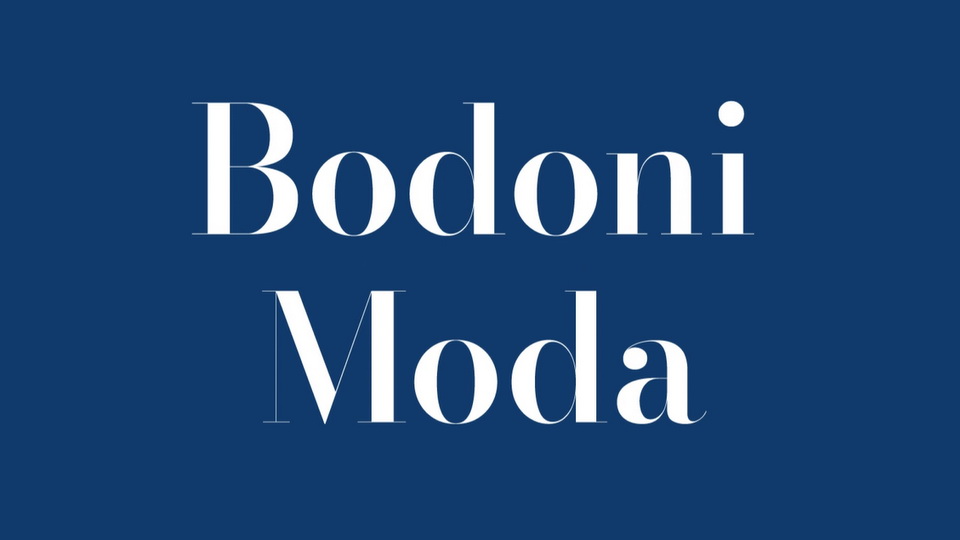 Ejemplo de fuente Bodoni Moda #1