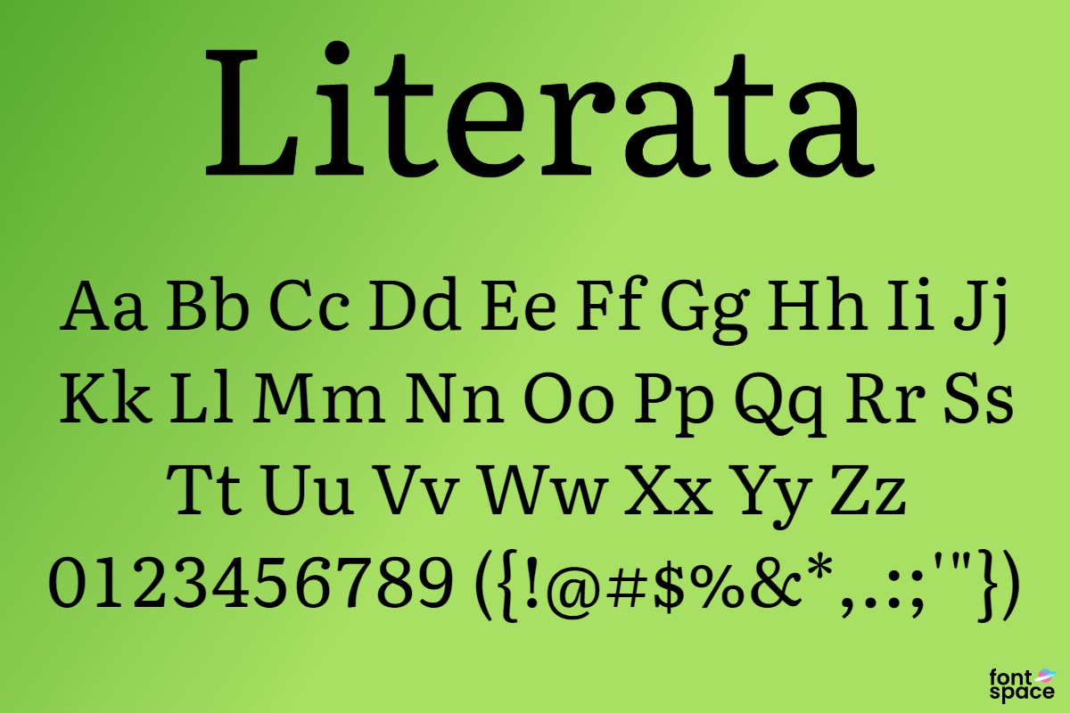 Ejemplo de fuente Literata #1