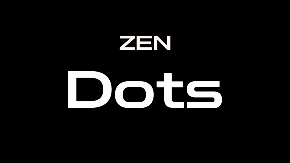 Ejemplo de fuente Zen Dots #1