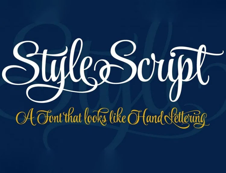 Ejemplo de fuente Style Script #1