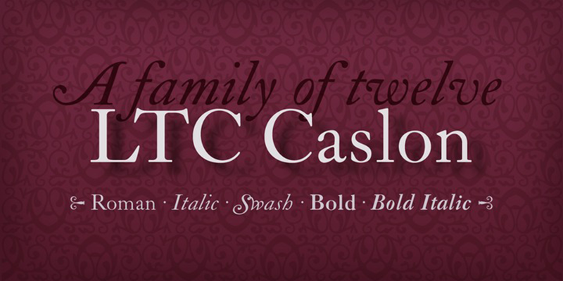 Ejemplo de fuente LTC Caslon Pro #1