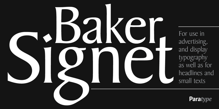 Ejemplo de fuente Baker Signet #1