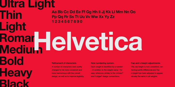 Ejemplo de fuente Helvetica LT #1