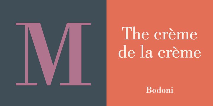 Ejemplo de fuente Bodoni Book #1