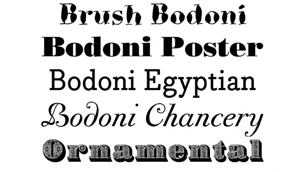 Ejemplo de fuente Bodoni Brush #1