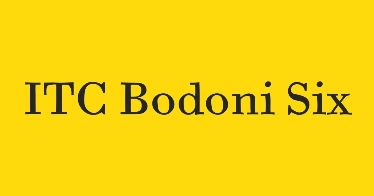 Ejemplo de fuente Bodoni Six #1