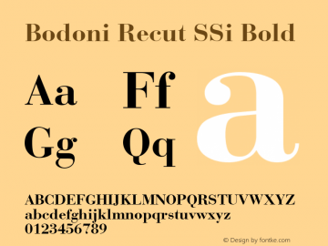 Ejemplo de fuente Bodoni SSi #1